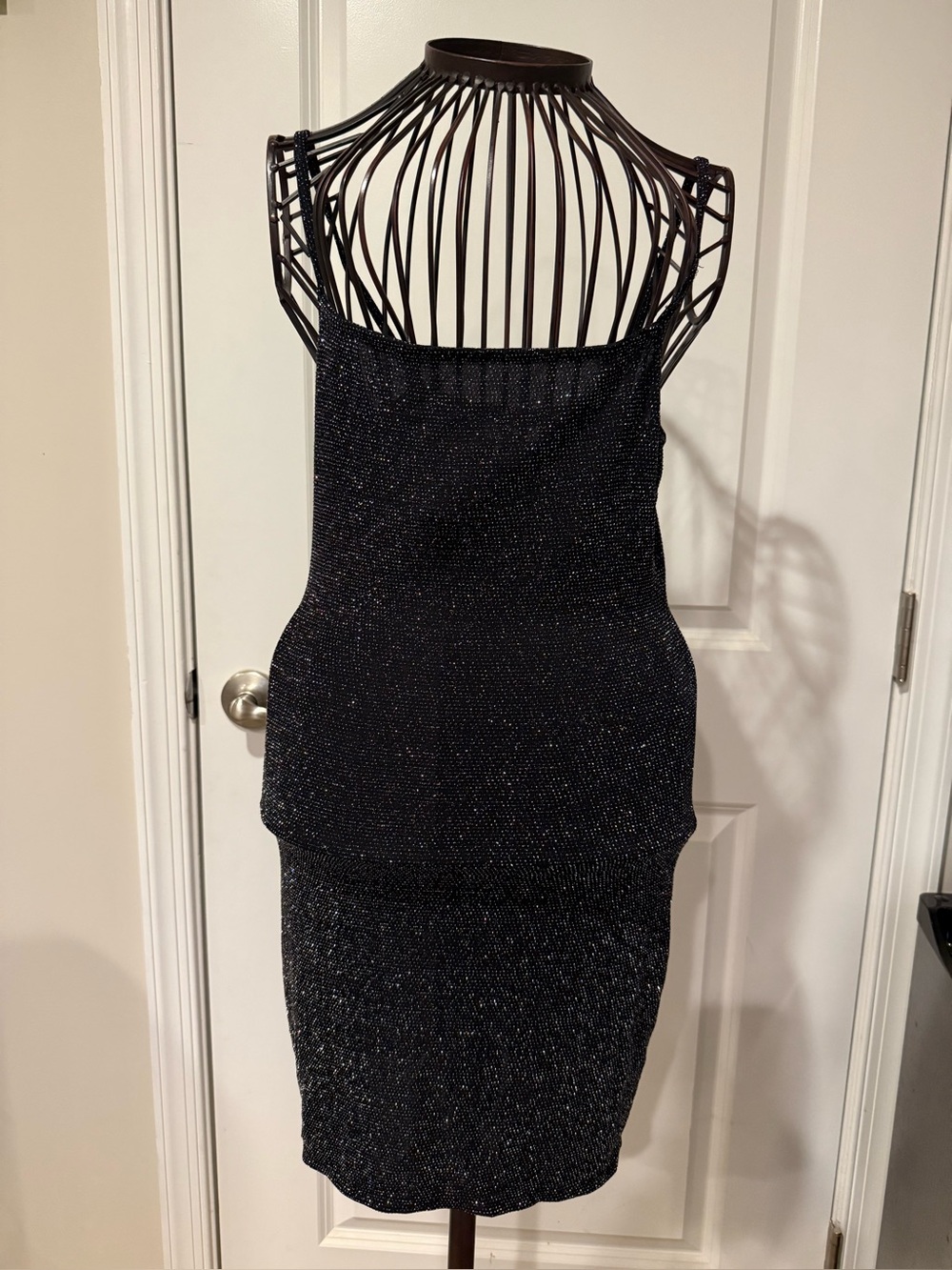 bp Black Sparkle Midi Bodycon Dress